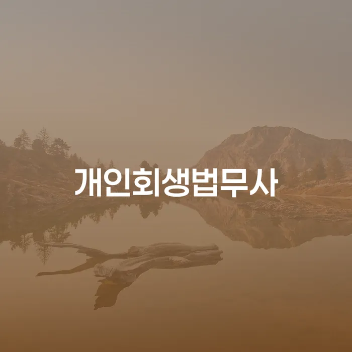 개인회생 개인회생으로 해결방법 어떻게 진행되는지