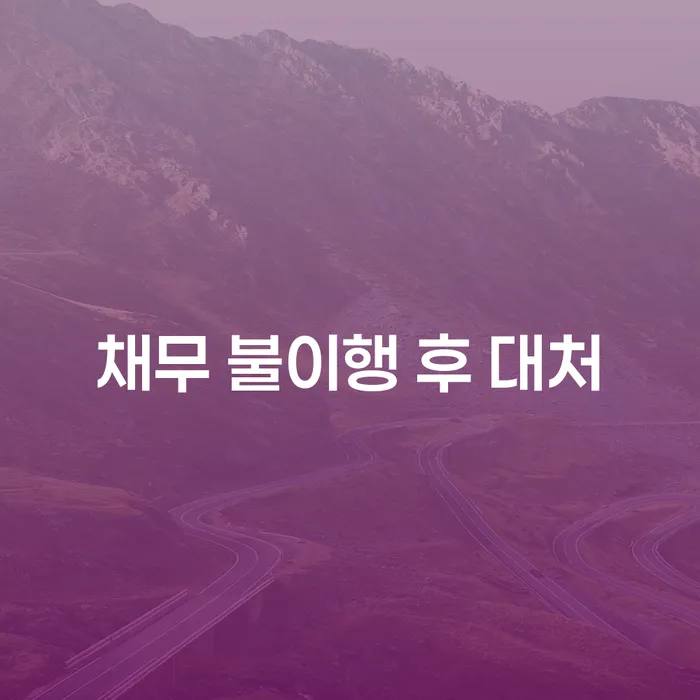 채무 불이행 후 대처는 어떻게 해야 할까요?