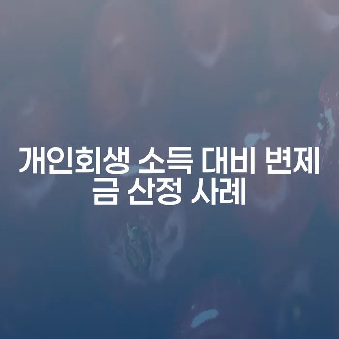 개인회생 소득 대비 변제금 산정 사례는 어떻게 결정될까?